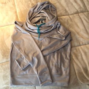 The North Face hoodie (gray&teal)